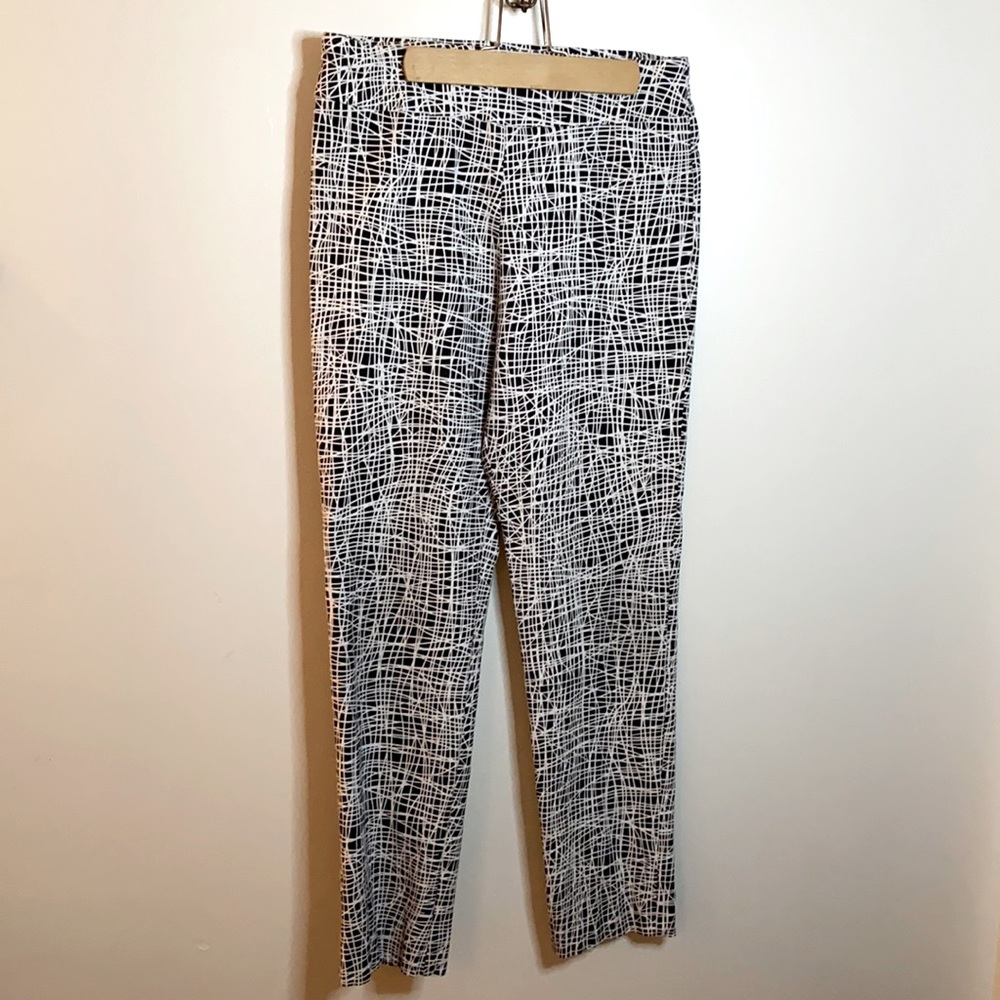 Krazy Larry Monochrome Crackle Pull-on Ankle Pant